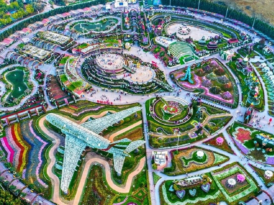 Самая большая цветочная инсталляция из Дубая