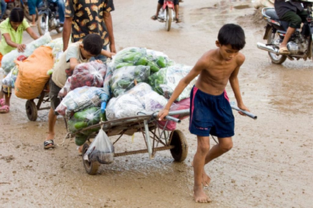 Лаос пытается сократить число работающих детей